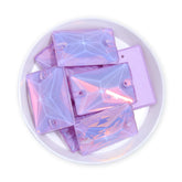 Lavender AM Rectangle Shape High Quality Glass Sew-on Rhinestones WholesaleRhinestone